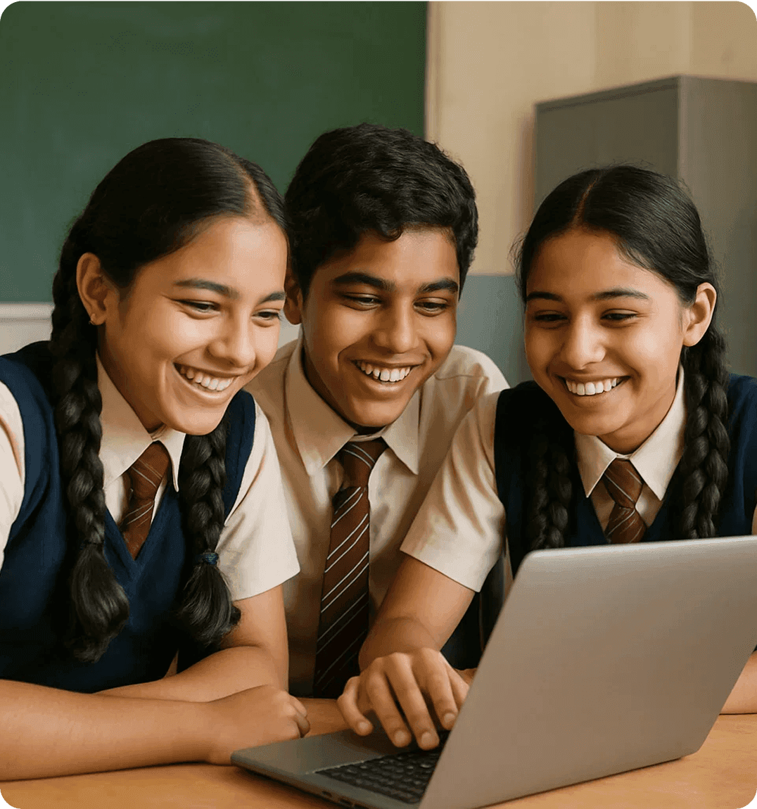 Students in Class 8–12 thinking about stream/college fit